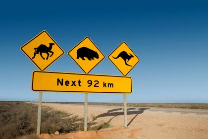 Road sign, Australia